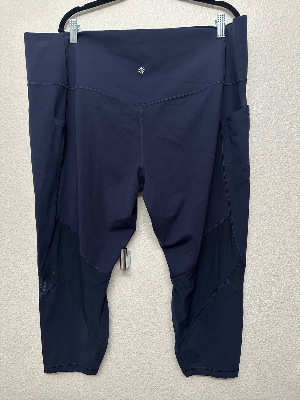 Athleta Navy High-Waist Leggings with Side Pockets